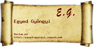 Egyed Gyöngyi névjegykártya