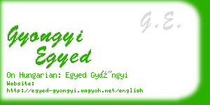 gyongyi egyed business card